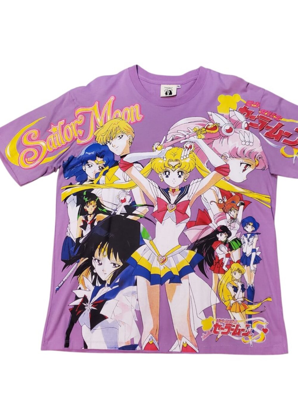 Sailor Moon Vintage Style Graphic Purple Anime Shirt - XL